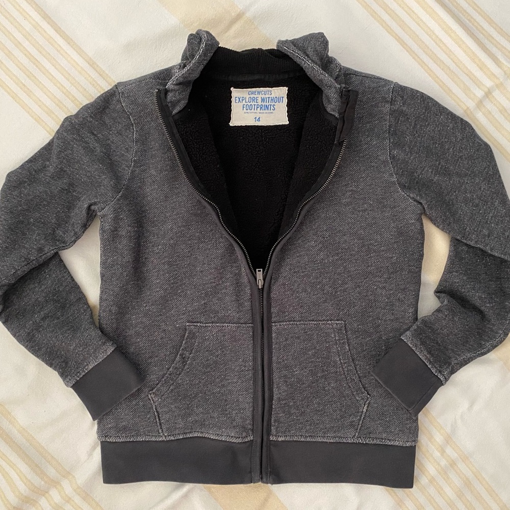 J. Crew SHERPA🫶Hoodie Warm Cozy Zip-Up Jacket (Crewcuts)